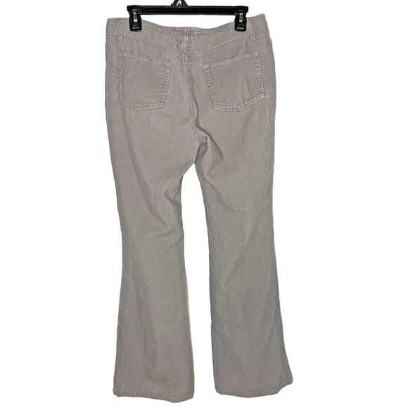 Vintage SO GSJC Corduroy Pants Flare Mid-Rise Y2K Hippie Boho Womens 11 Gray - Picture 2 of 9